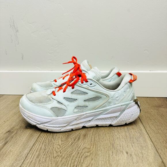 HOKA CLIFTON Running shoes blue orange pastel woman’s 10 men’s 9 - Picture 1 of 9